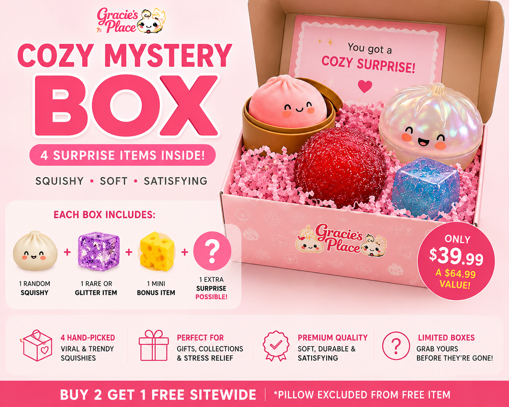Cozy Mystery Box | Viral Squishy Surprise Box & Sensory Toys | Gracie Place